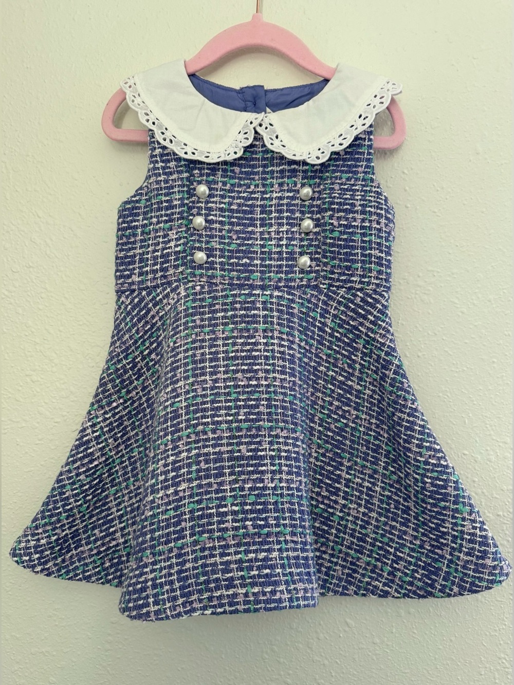 Janie & Jack Periwinkle Tweed Dress Size 2T